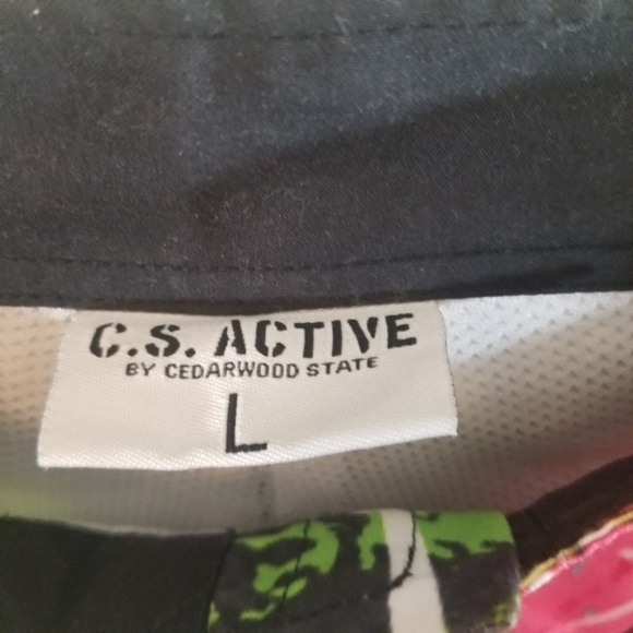 C S Active Vibrant Swim Trunk Board Shorts Men L - Picture 2 of 5